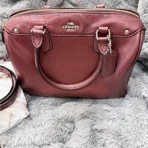 Coach Burgundy Leather Handbag